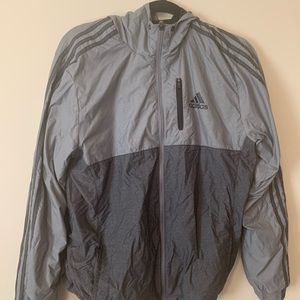 RARE VINTAGE gray Adidas windbreaker!